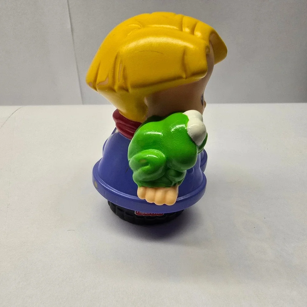 Fisher-Price Little People Eddie Figure 2005 Frog Sponge Boy Blue Yellow Vintage